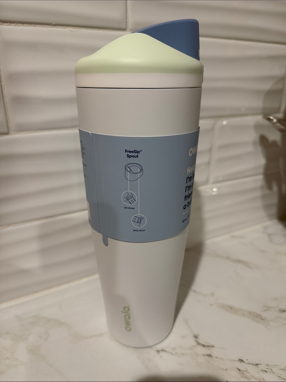Owala FreeSip 40oz Tumbler with Side Handle Iced Breeze NWT - Picture 3 of 10